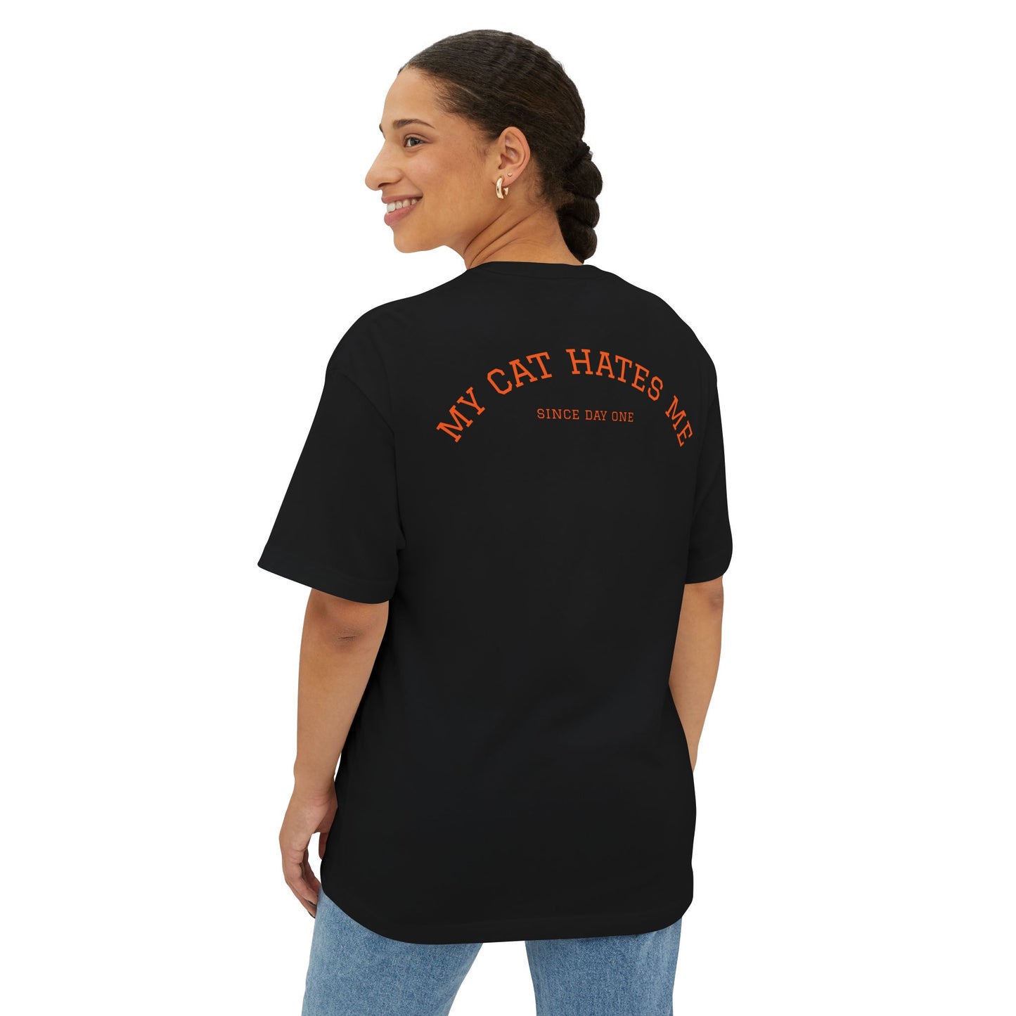 Cats Behavior Collection Oversized Tee: Try Again, Human. But This Time With Snack