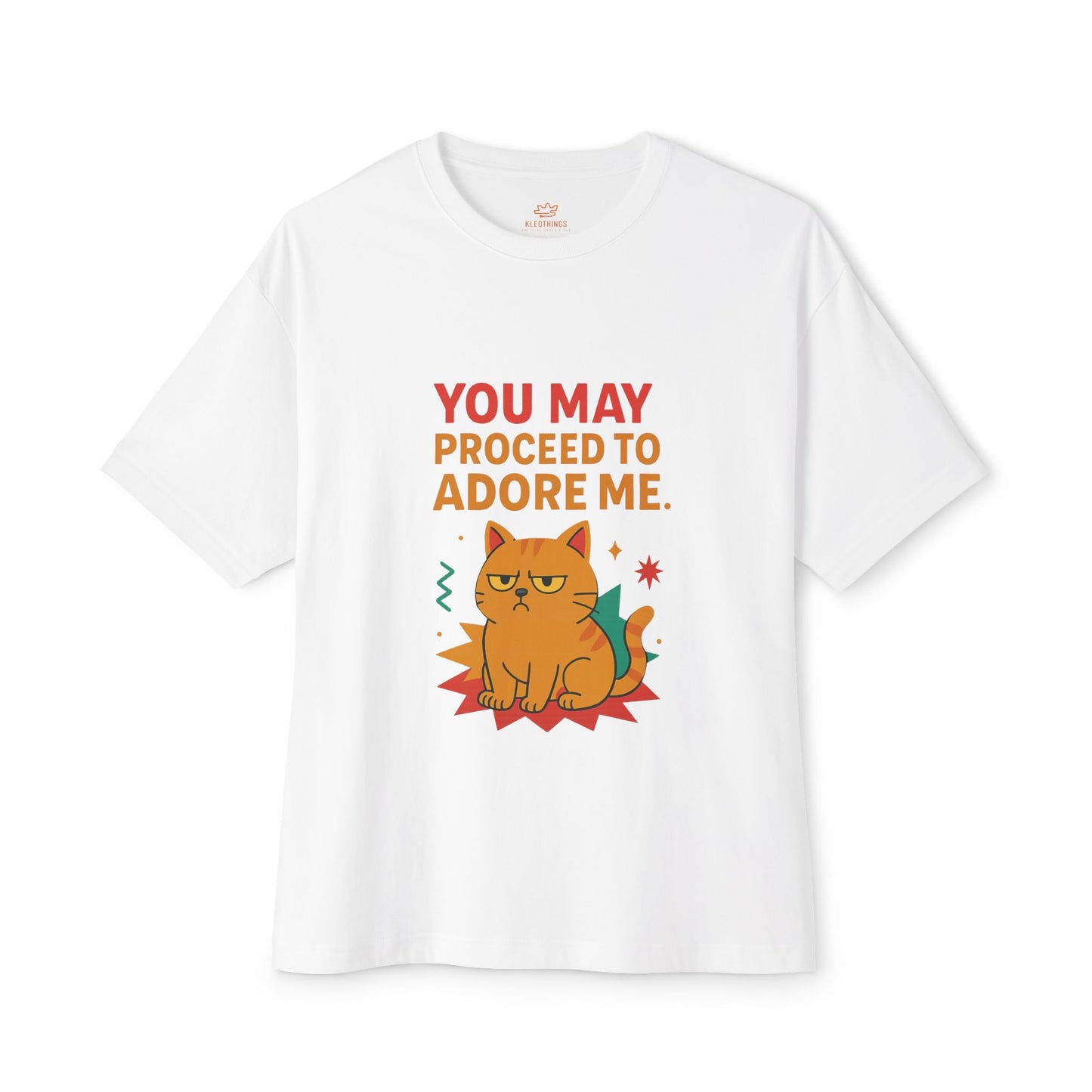 Cats Behavior Collection Oversized Tee: You May Proceed To Adore Me