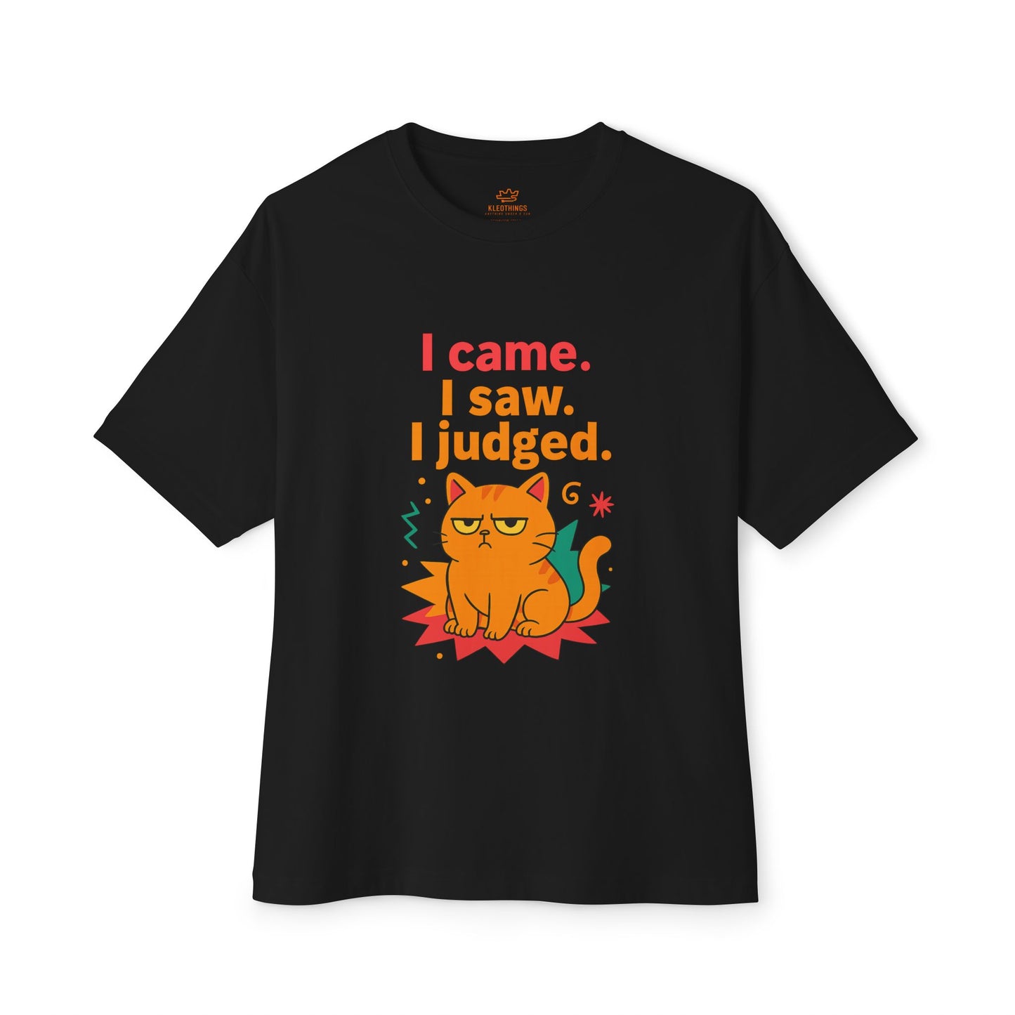 Cats Behavior Collection Oversized Tee: I Came I Saw I Judge