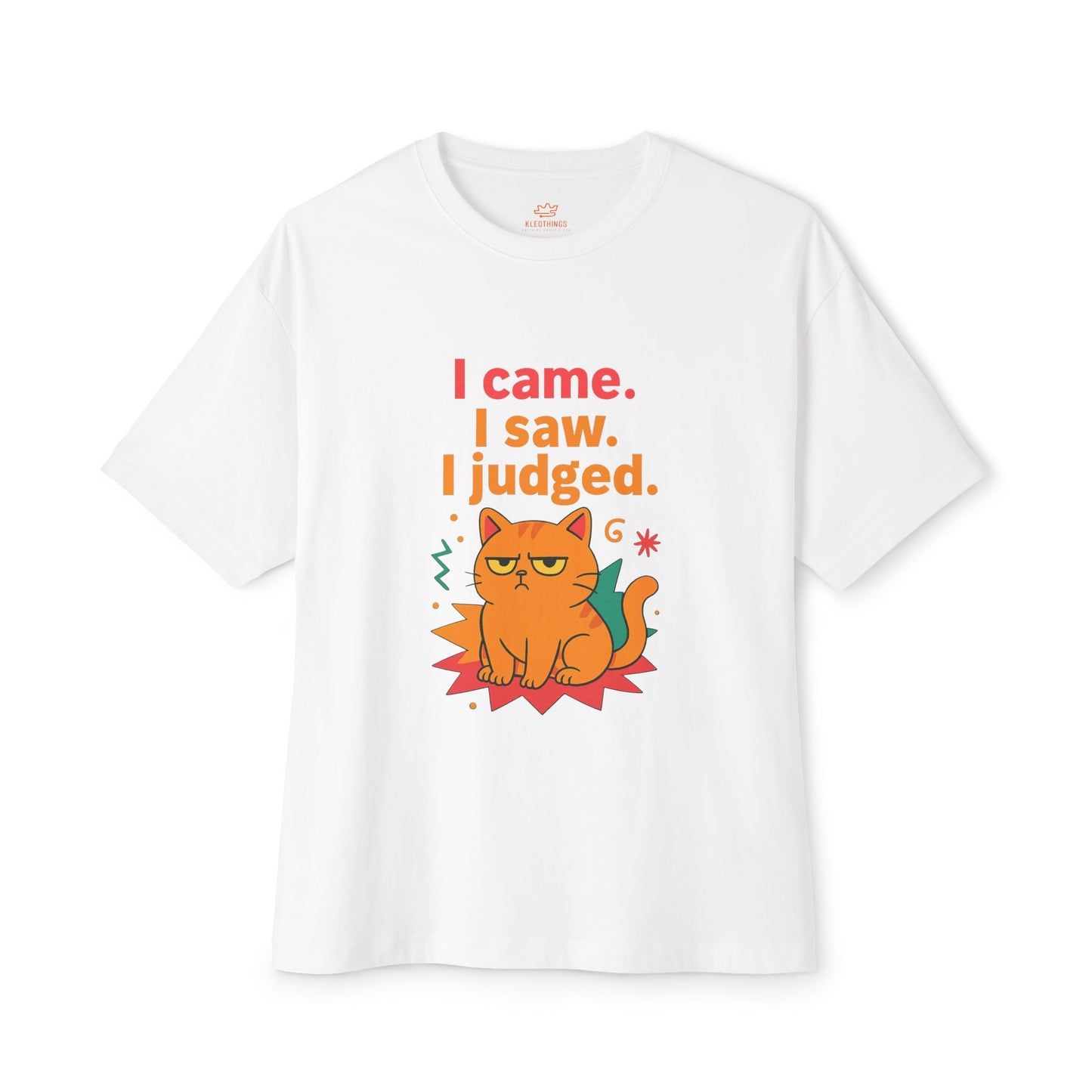 Cats Behavior Collection Oversized Tee: I Came I Saw I Judge