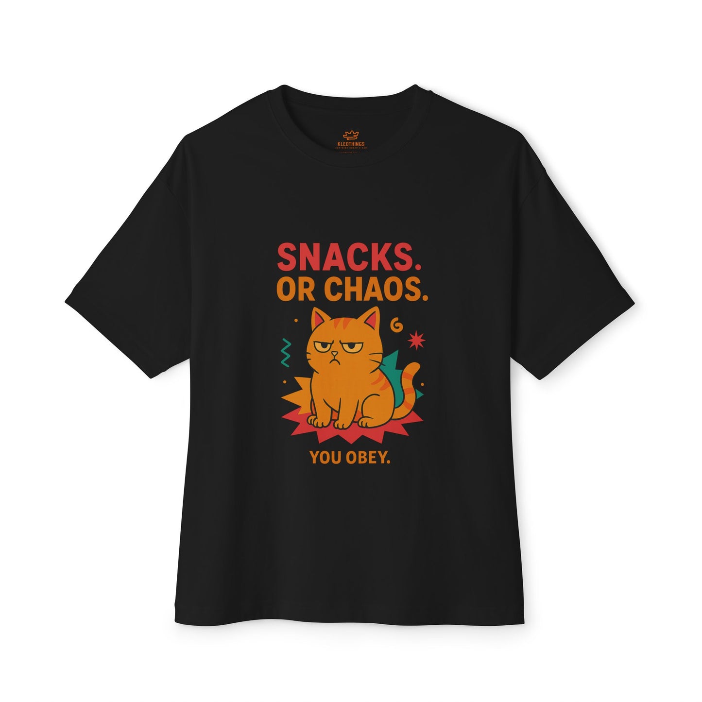 Cats Behavior Collection Oversized Tee: Snack Or Chaos
