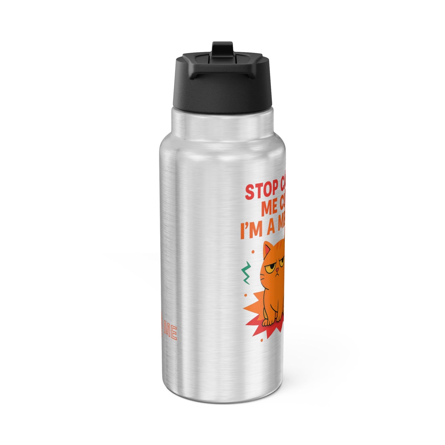 Stainless Steel Water Bottle Cats Behavior Collection - Stop Calling Me Cute