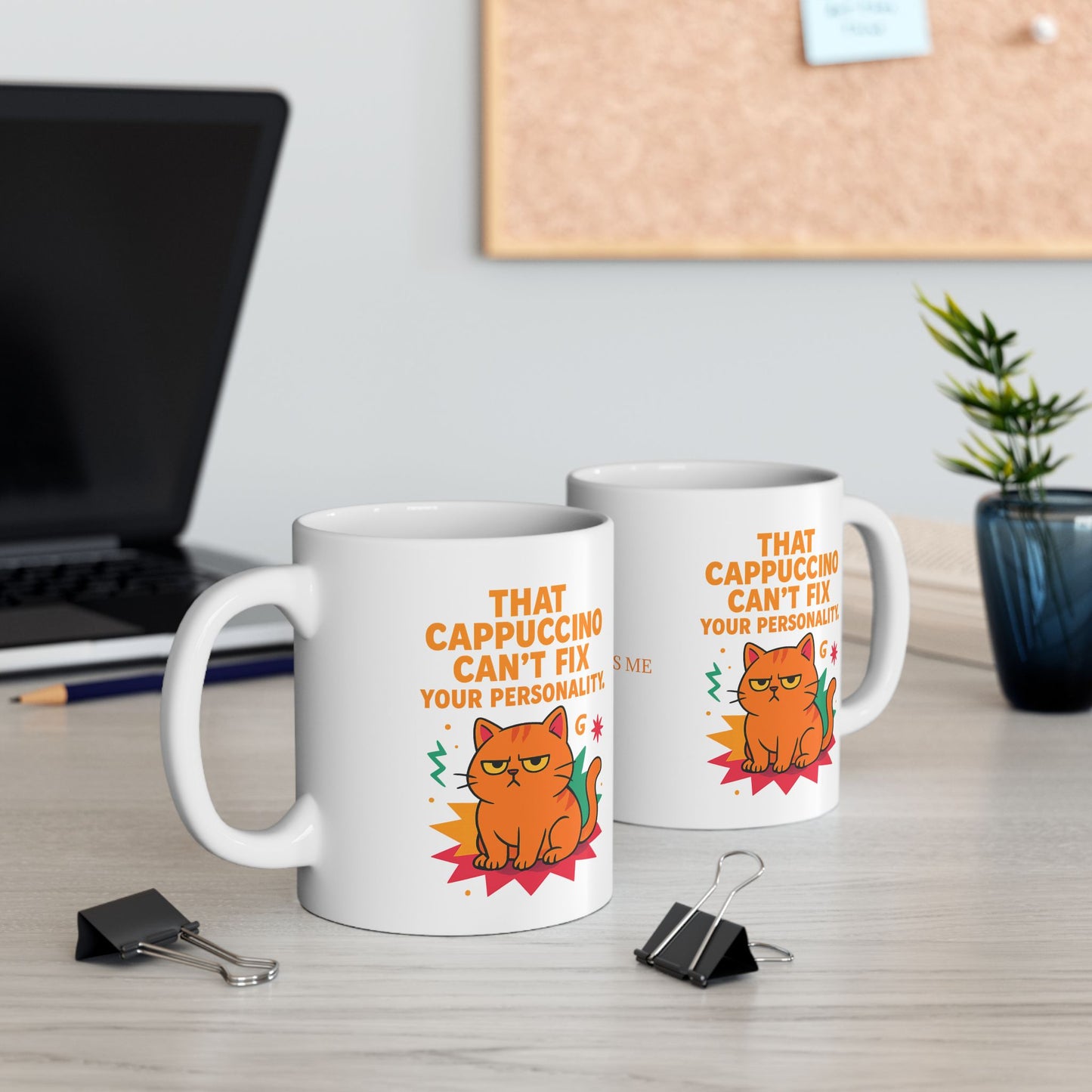 Ceramic Mug Cats Behavior Collection - That Cappuccino Can't Fix Your Personality