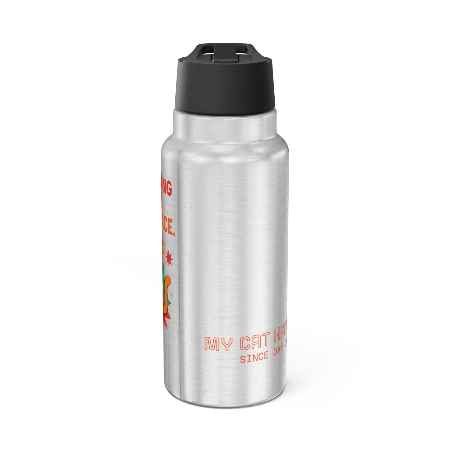 Stainless Steel Water Bottle Cats Behavior Collection - Stop Calling Me Cute